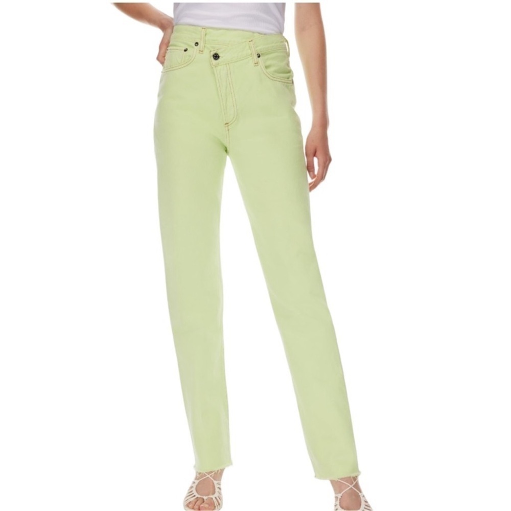 AGOLDE Criss-Cross Straight-Leg Jeans Size 24